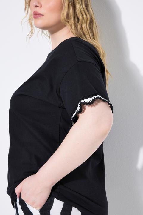 Actual product image Studio Untold Crochet Trim Tee (54)