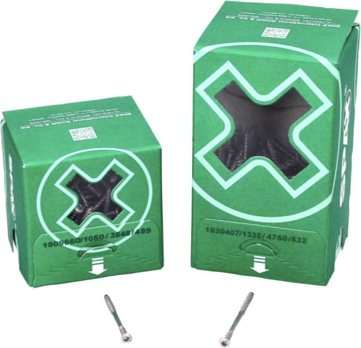 Actual product image Spax Façade Screw A2 Pan-Head Countersunk 8mm Fraes Ribs T-Star Plus T20 Fixing Thread 4cut (200 Screws per piece)