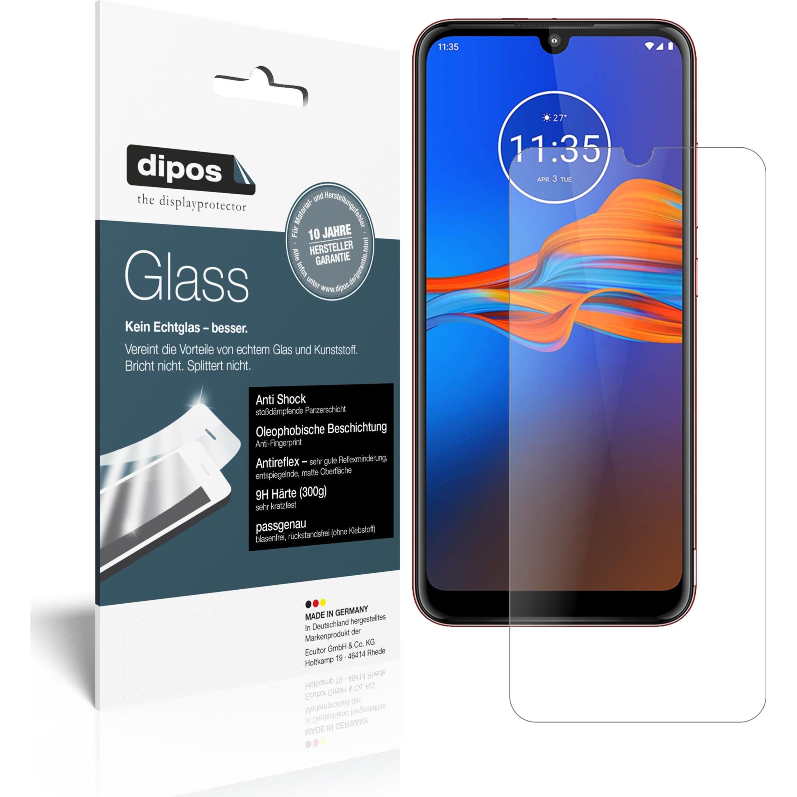 Dipos Displayschutz Anti-Shock (2 Stück, Motorola Moto E6 Plus), Smartphone Schutzfolie, Transparent
