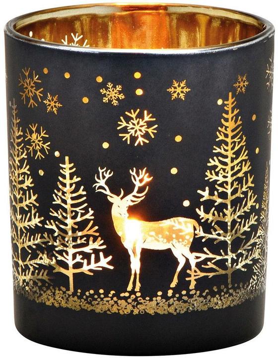 Produktbild Herboristeria Windlicht Hirsch schwarz klein