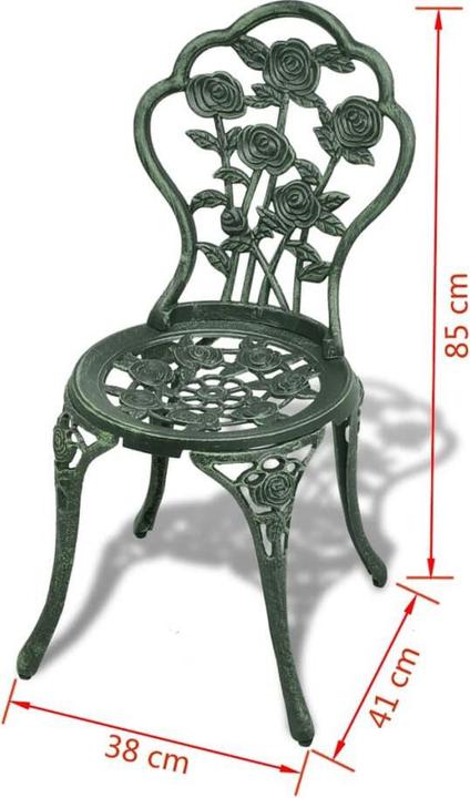 Produktbild vidaXL Bistro-Tisch und Stuhl (59 x 62 cm)