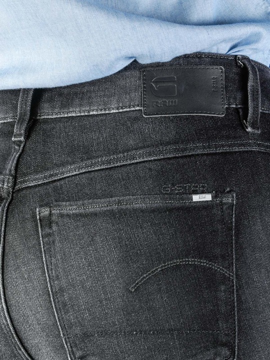 Actual product image G-Star 3301 High Skinny Jeans Superstretch worn in coal (W30/L34)