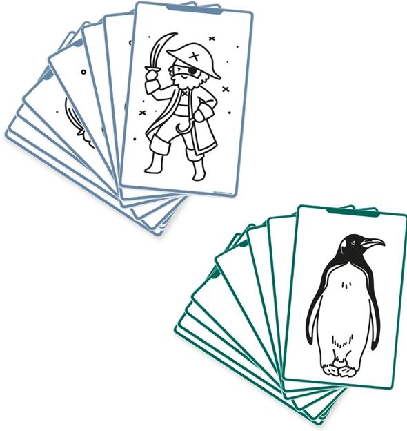 Actual product image Kidywolf Nachfüllpack Wilde Tiere und Piraten zu Designtafel