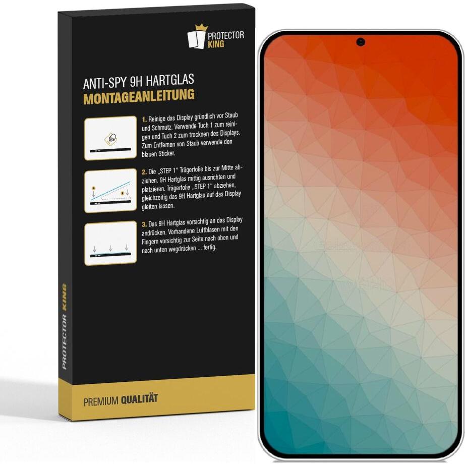 Thumbnail - Protectorking 3x Blickschutz tempered 9H Panzerglas Anti-Spy, Smartwatch Schutzfolie