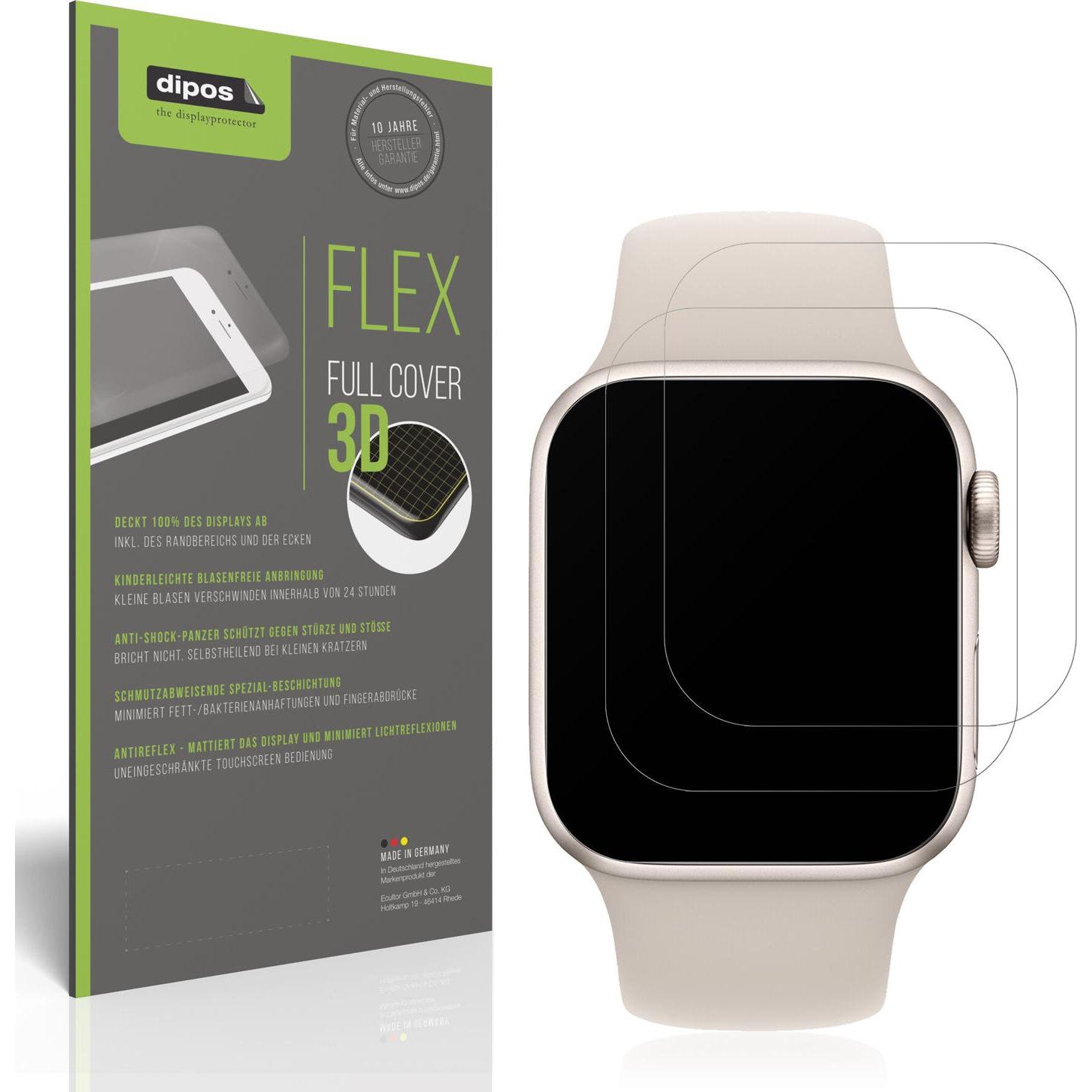 Dipos Full Cover Schutzfolie Matt, Smartwatch Schutzfolie, Transparent