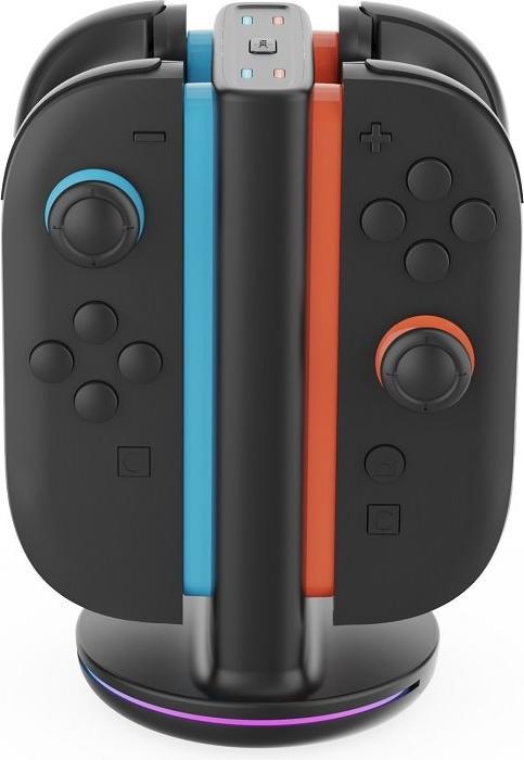 Productafbeelding iPega SW2051 Charger Dock with RGB for JoyCon Controllers Nintendo Switch 2 Black (Damaged Package) (Switch)
