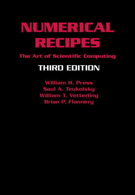 Produktbild Numerical Recipes (Englisch, Brian P. Flannery, Saul A. Teukolsky, William H. Press, William T. Vetterling, 2007)