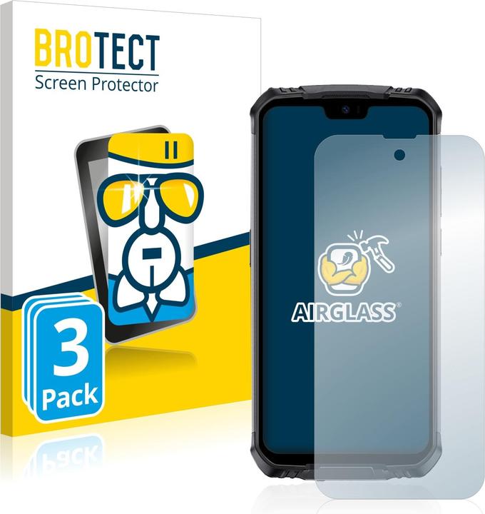 Actual product image BROTECT AirGlass Glass (3 pcs., Doogee S5 Pro)