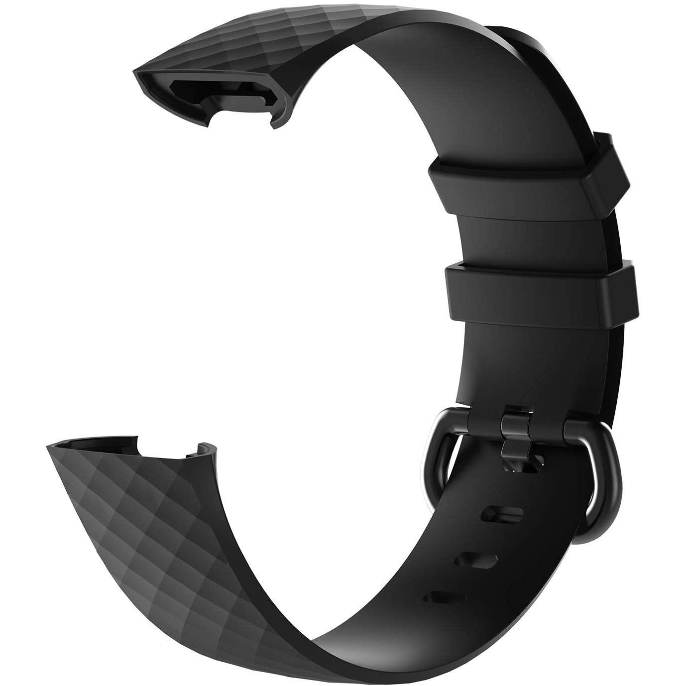 Thumbnail - Strap-it Armband (Silikon, Charge 4), Uhrenarmband, Schwarz