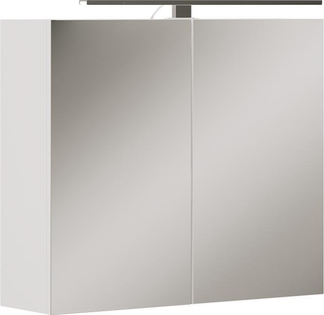 Vichy Badspiegelschrank Lavio, Weiss, 70 x 60 cm mit LED-Beleuchtung