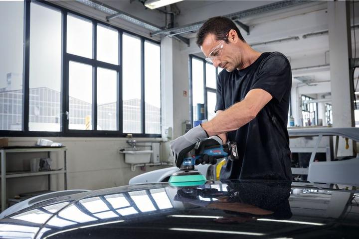 Productafbeelding Bosch Professional 12V System Akku-Polierer GPX 12V-125 (inkl. Baretool mit montiertem 125 mm Klett- (Excentrische polijstmachine)