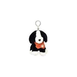 Thumbnail - Doudou et Compagnie, Herren, Schlüsselanhänger, Schlüsselanhänger Hund schwarz-weiss, 13cm (MQ6) **, Schwarz