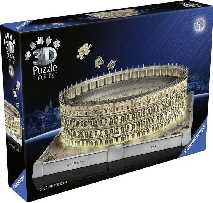 Image du produit Ravensburger 3D Puzzle 216 Teile - Iconics: Kolosseum Rom - mit Licht (216 pièces)