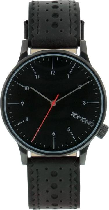 Produktbild Komono The Winston Brogue Jet Black (Analoguhr, 41 mm)