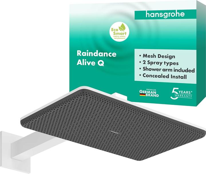 Produktbild hansgrohe Regendusche mit Anti-Kalk und EcoSmart für Wandmontage (2 Strahlarten, 6.60 l/min)