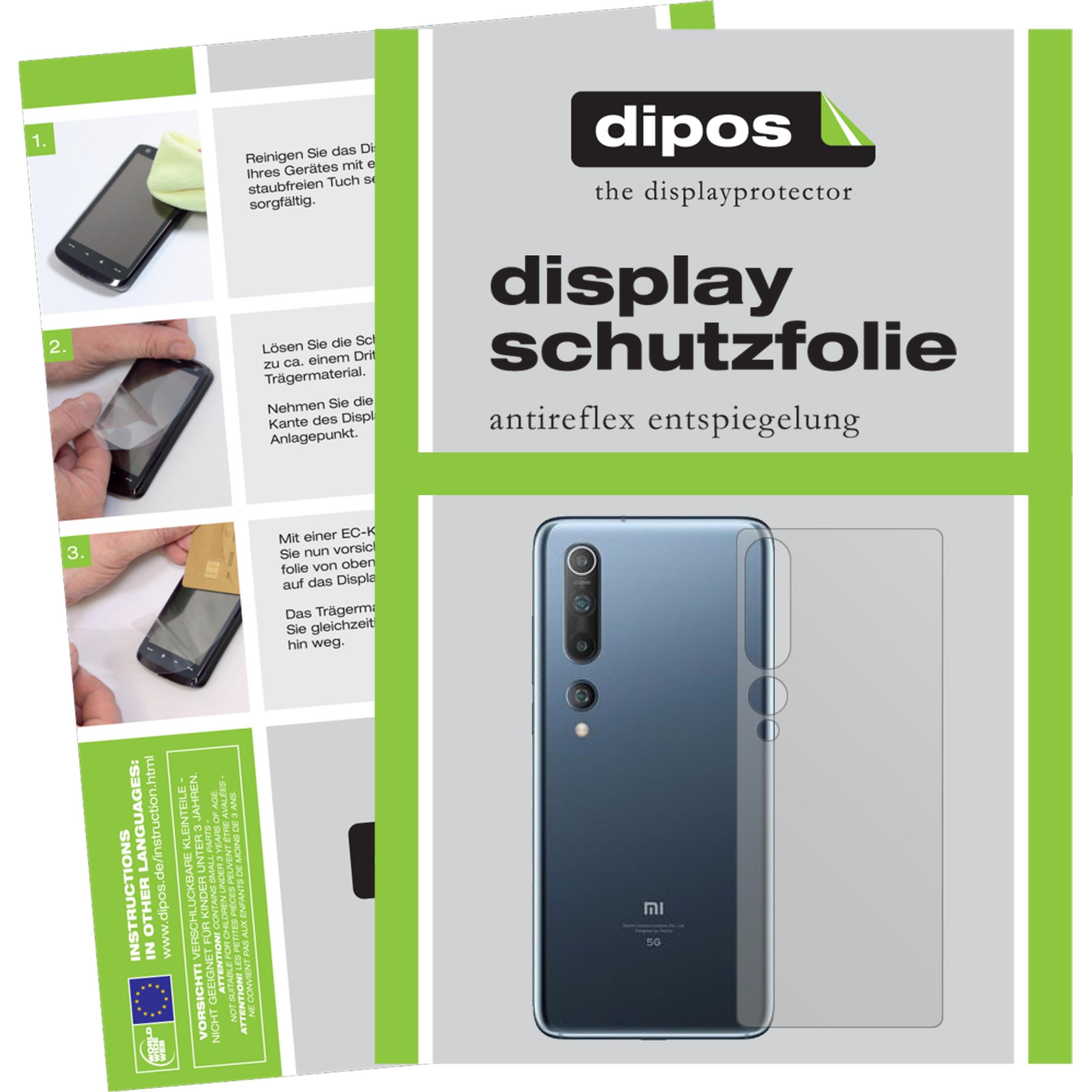 Dipos Displayschutzfolie Antireflex (5 Stück, Xiaomi Mi 10 Pro), Smartphone Schutzfolie, Transparent