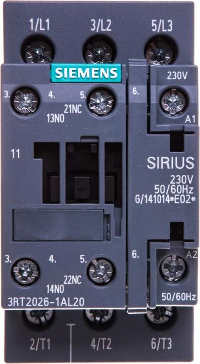 Image du produit Siemens Contacteur 11kW/400V 1NO+1NC 230V 3P S0