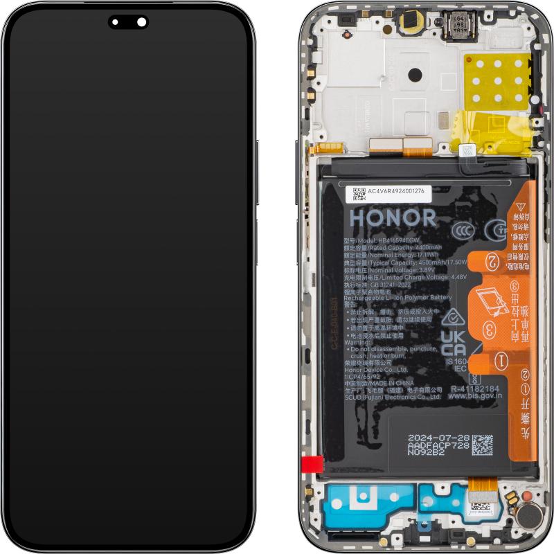 Honor Display Unit für 200 Lite, Midnight Schwarz (Display), Pezzi di ricambio per dispositivi mobili, Nero