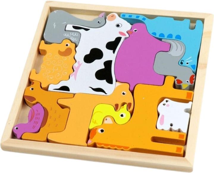 Hermex Puzzle in legno per bambini Puzzle di animali giocattolo educativo