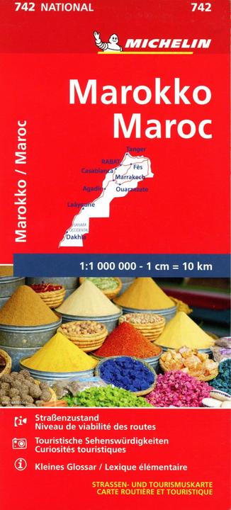 Michelin National Map Morocco 1 : 1.000 000