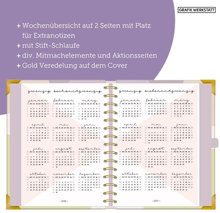 Image du produit Terminplaner A5 Premium 2026 Kreise (A5, 1 semaine / 2 pages)