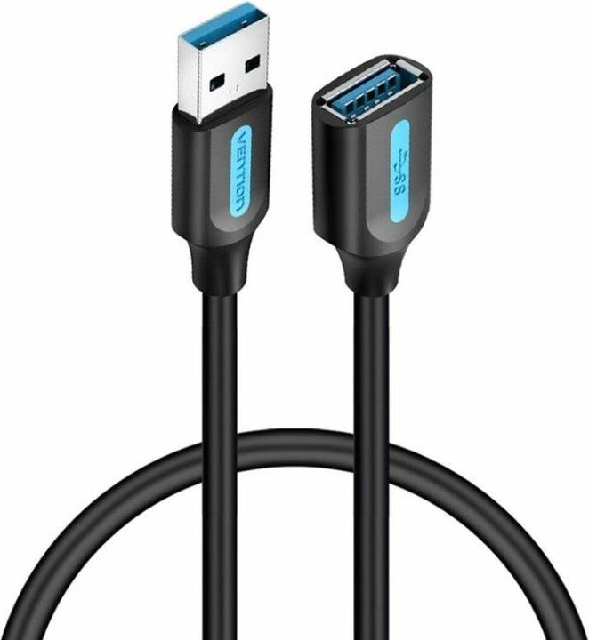 Image du produit Vention Câble d'extension USB 3.0 mâle vers femelle CBHBI 3m Black PVC (3 m, USB 3.0)
