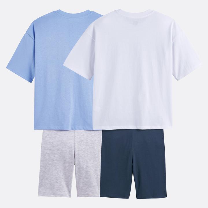 Produktbild La Redoute Collections Doppelpack Oversize-Pyjashorts mit Aufschrift (170)