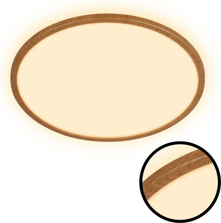 Produktbild Briloner Ultra flat LED Panel with wooden coloured frame (3000 lm)