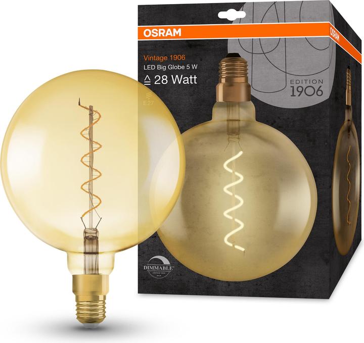Actual product image Osram Vintage 1906 (E27, 5 W, 300 lm, 1 x, G)