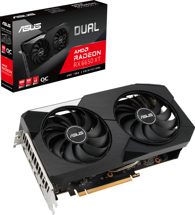 Actual product image ASUS DUAL-RX6650XT-O8G,HDMI,DP,Active (8 GB)