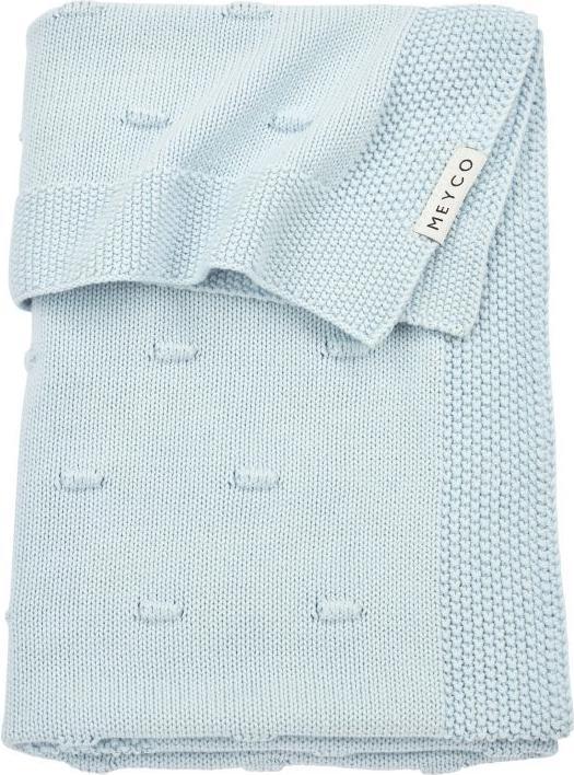 Actual product image Meyco Baby blanket large Knots - Light blue - 100x150cm (100 x 150 cm)