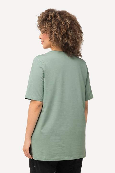 Actual product image Ulla Popken Essential Round Neck Stretch Tee (58)