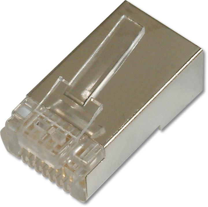 Produktbild Digitus Modularstecker für Rundkabel, CAT 6A, geschirmt, Pass through Stecker (Netzwerkkabel Stecker)