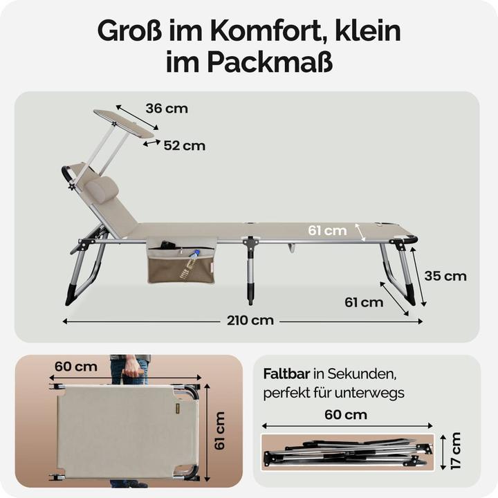 Produktbild Casaria Sonnenliege (210 cm)