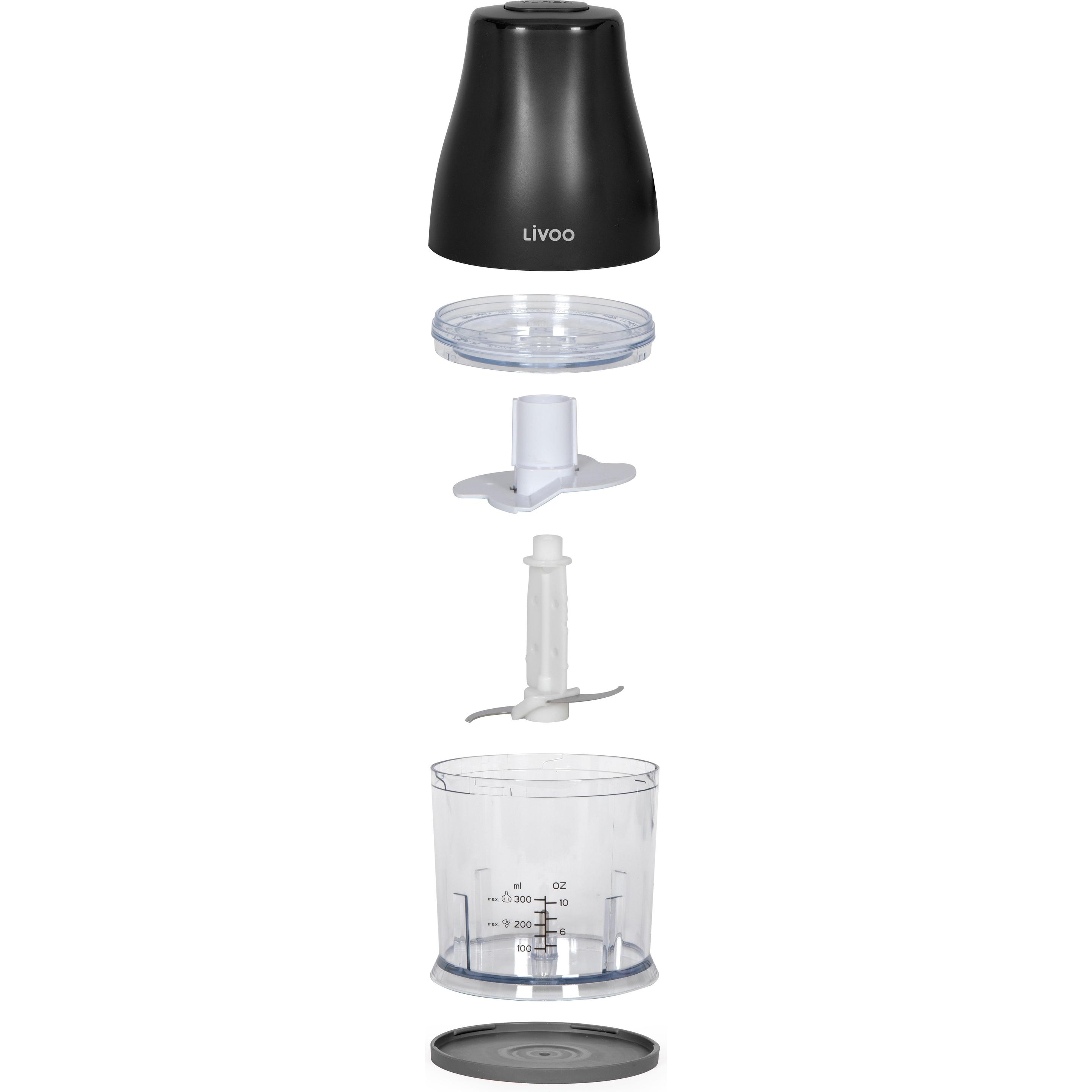 Thumbnail - Livoo Zerkleinerer 300 ml, Zerkleinerer, Schwarz