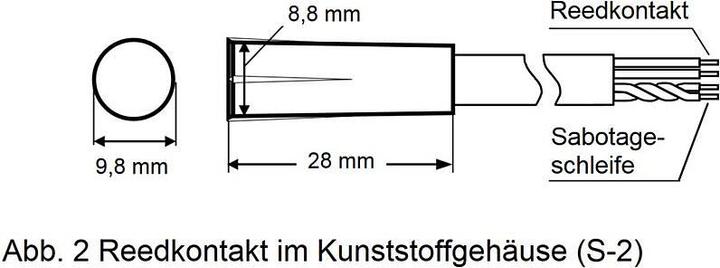 Produktbild Satel S-2 BR Einbau Magnetkontakt + Sabo braun