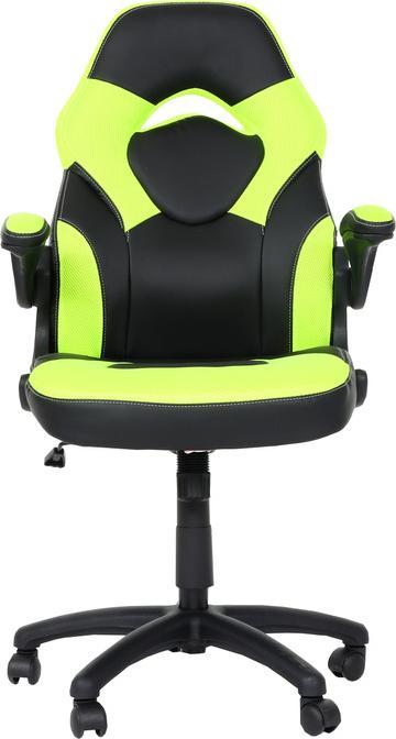 Produktbild Swisshandel24 Bürostuhl HWC-K13, Drehstuhl Gamingstuhl, ergonomisch, verstellbare Armlehne, Kunstleder schwarz-g
