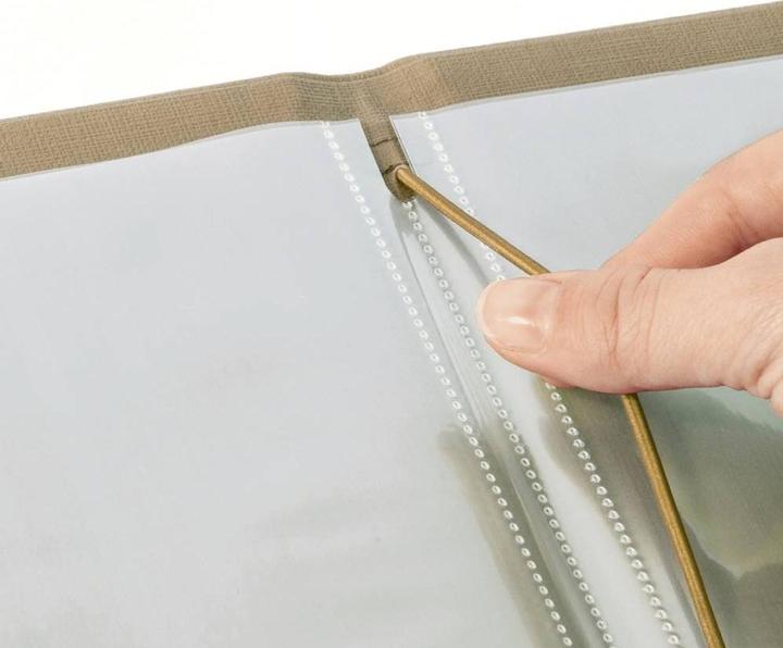 Actual product image Sigel Menu Folder with elastic binding, blind debossing: MENU, with 2 double transparent pockets for 8 pag