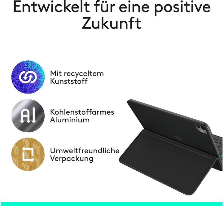 Immagine prodotto Logitech Flip Folio (CH, iPad Pro 11 2024 (M4), iPad Air 11 2024 (M2), iPad Air 11 2025, iPad Air 2022 (5a generazione))