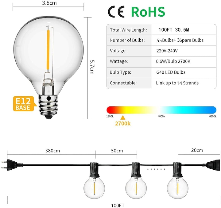 Immagine prodotto Avanlo Catena luminosa a LED (31 m)