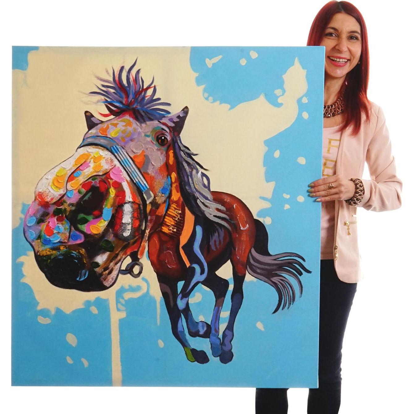 Thumbnail - MCW, Bilder, Wandbild Pferd (100 x 90 x 3. 5 cm)