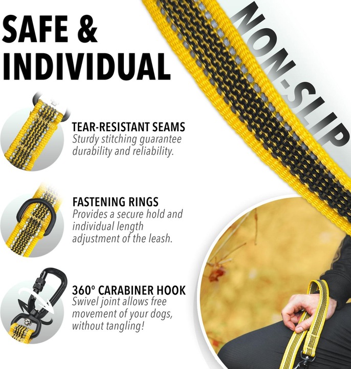 Actual product image Bluzelle Double line (XL, Dog, Walks)