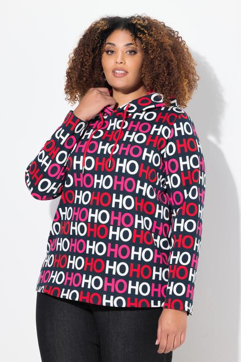 Immagine prodotto Ulla Popken Maglia classica con "Ho-Ho-Ho", cappuccio e maniche lunghe (42, 44)