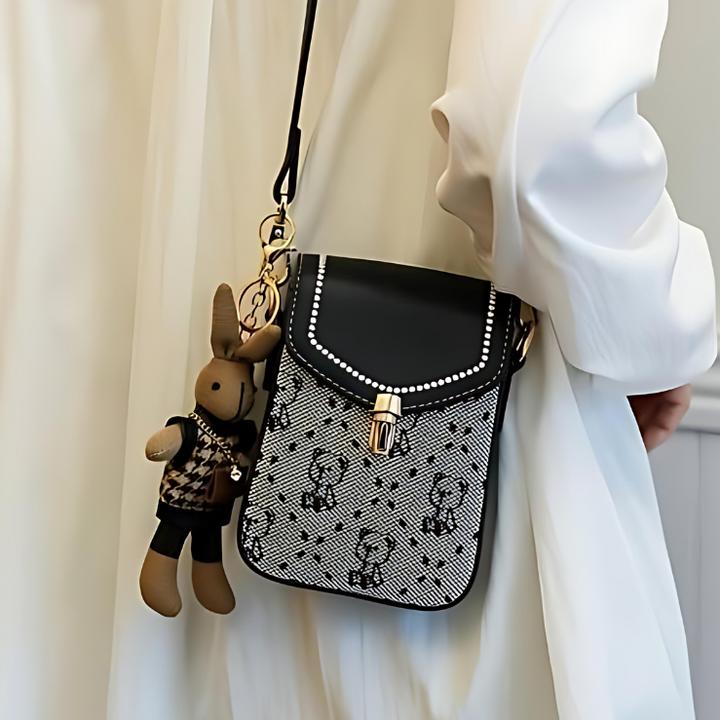 Actual product image Milkii Bag with soft toy, black