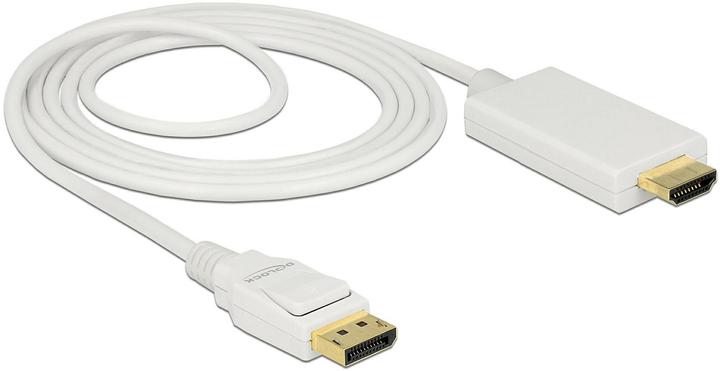 Image du produit Delock Câble Displayport 1.2 mâle > High Speed HDMI-A mâle passif 4K 2 m blanc (2 m)