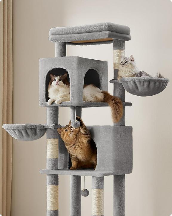 Produktbild Songmics Kratzbaum (175 cm, Taubengrau)