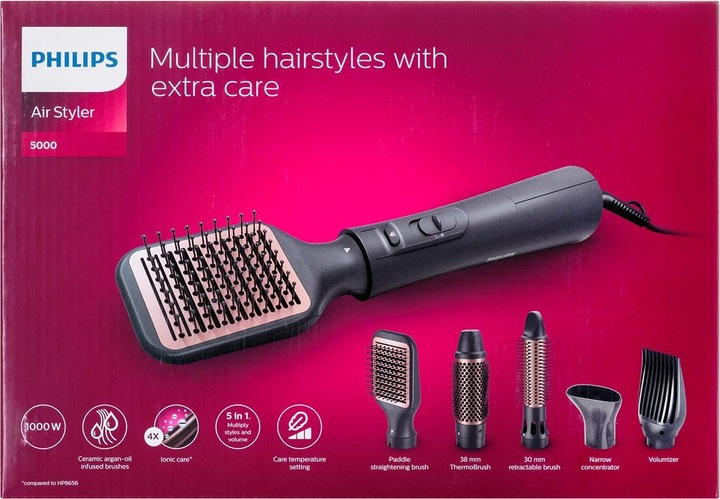 Productafbeelding Philips 5000 serie BHA530 Haarstyling Kit Warm Zwart