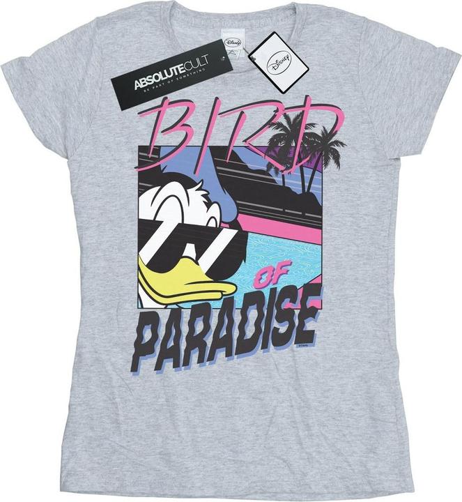 Actual product image Disney Womens/Ladies Donald Duck Bird Of Paradise Cotton T-Shirt (XXL)