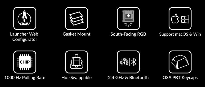 Immagine prodotto Keychron V1 Max (CH, Senza fili, Cablato)