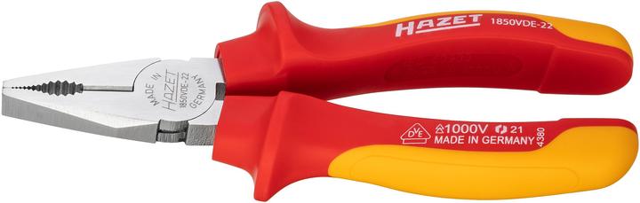 Actual product image HAZET Combination pliers ∙ with protective insulation 1850VDE-22 (160 mm)